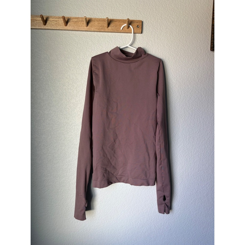 Intimately Free People Mock Neck Long Sleeve Top Mauve Purple XS/S